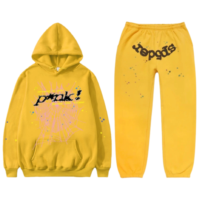 Yellow Pink Printed Tracksuit Yellow Pink Printed Tracksuit
