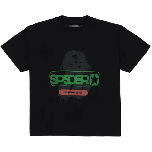 Oversized Reunion Sp5der Black T-Shirt Oversized Reunion Sp5der Black T-Shirt