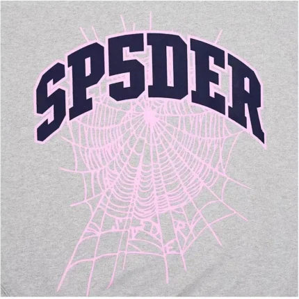 Sp5der Varsity Web Crewneck Grey Heather