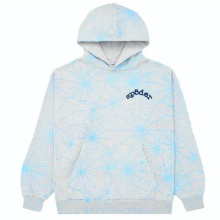 Sp5der AOP Web Grey Hoodie Heather