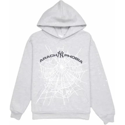 Sp5der Arach NY Phobia Grey Hoodie Ash