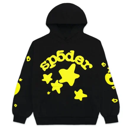Sp5der Beluga Onyx/Yellow Hoodie