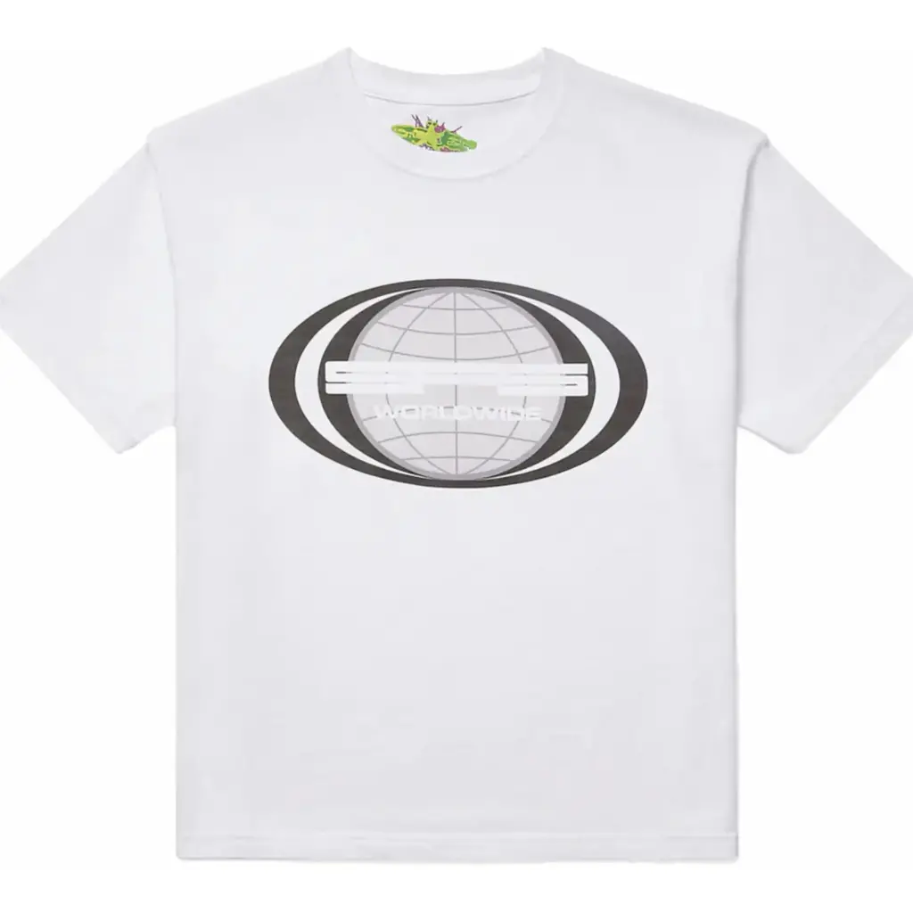 Sp5der Jumbo Globe White Tee Sp5der Jumbo Globe White Tee