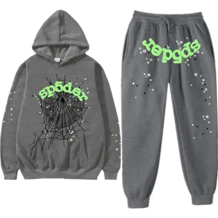 Sp5der Wait Web Tracksuit Grey Slate
