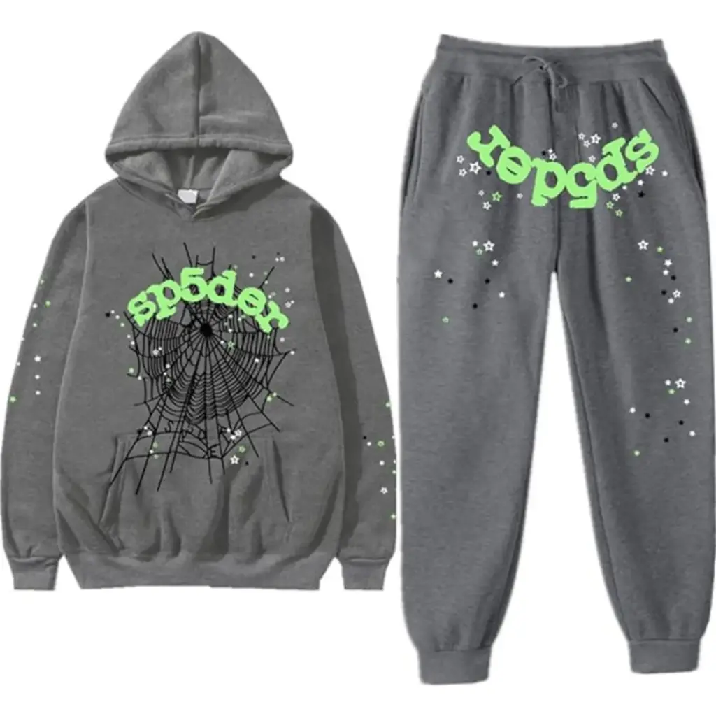 Sp5der Wait Web Tracksuit Grey Slate Sp5der Wait Web Tracksuit Grey Slate