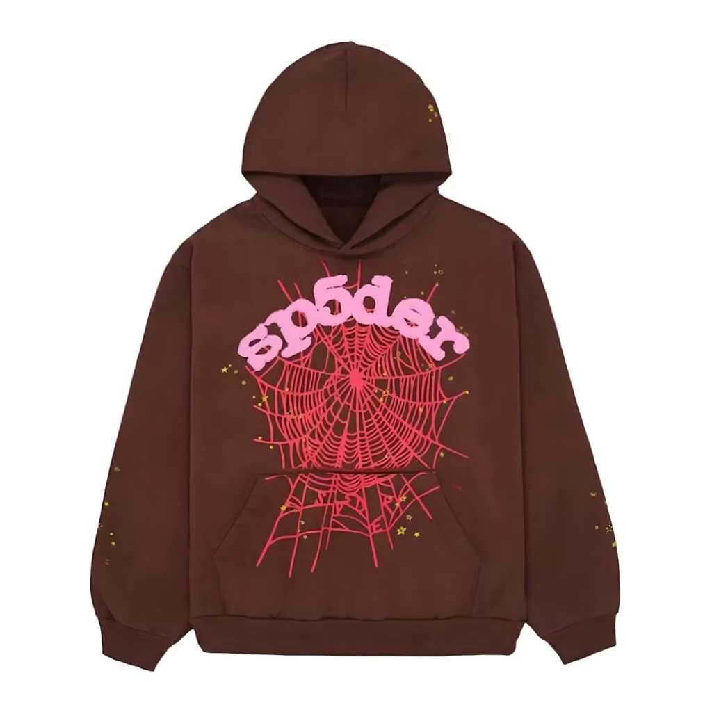 Sp5der Web Brown Hoodie Sp5der Web Brown Hoodie