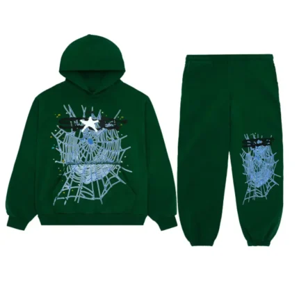 Sp5der Web Tracksuit Green Hunter