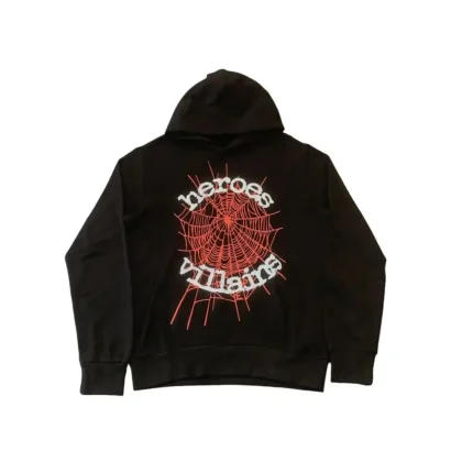Sp5der x Heroes And Villains Black Hoodie